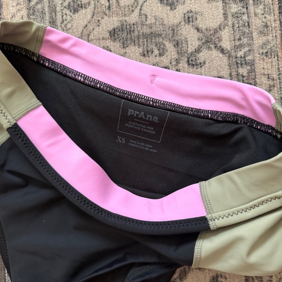 Prana Baja Bound Two Piece Swimsuit Colorblock Black Green XSmall - Picture 4 of 6